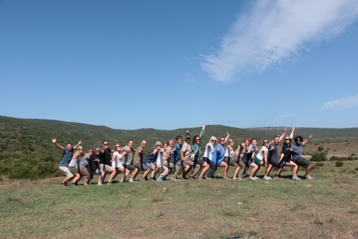 Volunteers posing on the Shamwari Conservation Experience