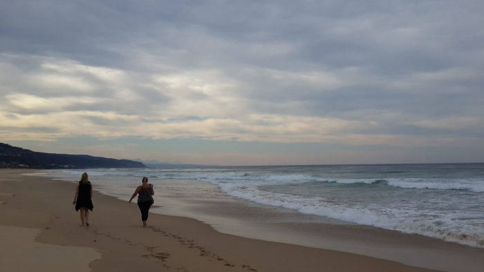 surveying along Keurboomstrand beach